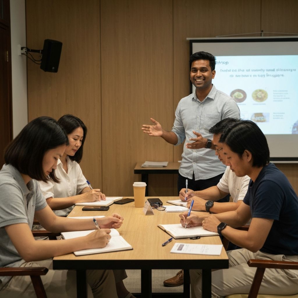 F&B workshop session with engaged participants